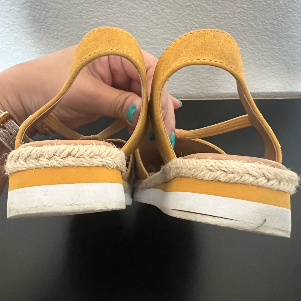 Nautica Women's Yellow Slingback espadrille Shoes sz 8 - Picture 3 of 4